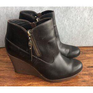 UGG Meredith Womens‎ Size 9 Brown Leather Zipper Up Bootie Ankle Boots Boho